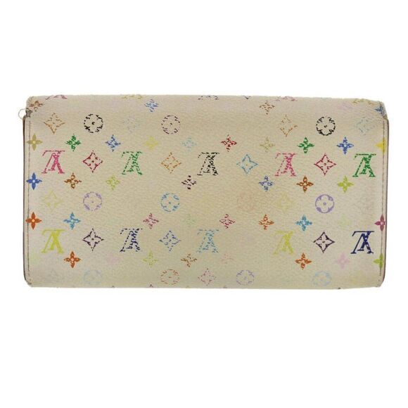 LOUIS VUITTON Multicolor Portefeuille Sarah Long Wallet White - Picture 2 of 12